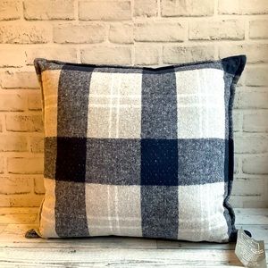 Locama Gray & Navy Plaid Pillow